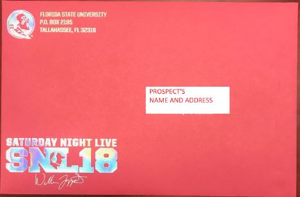 Sample of the invitations being sent to recruits for Willie Taggart's Saturday Night Live camp.