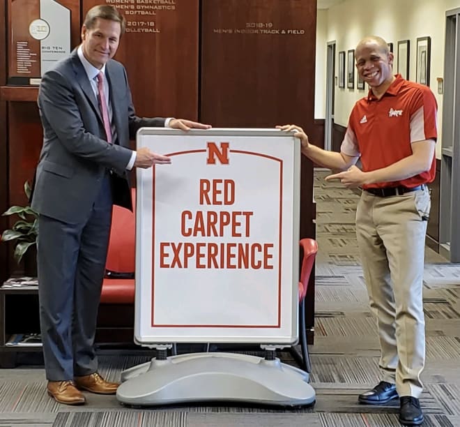 Nebraska senior associate athletic director for Diversity, Equity and Inclusion Lawrence Chatters is credited for coming up with the idea for the Red Carpet Experience.