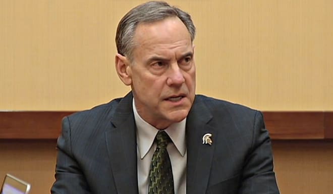Dantonio issues a short media briefing on Thursday prior to the Winter Tailgate event. 