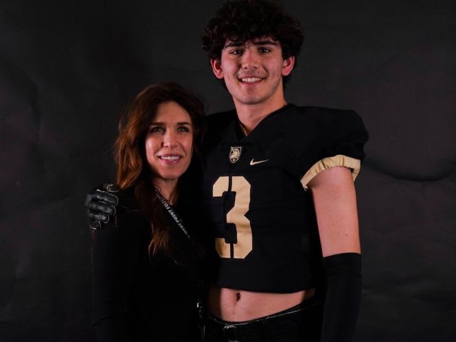 LB Luca Gemma was joined by his mom during this past weekend's Junior Day at West Point