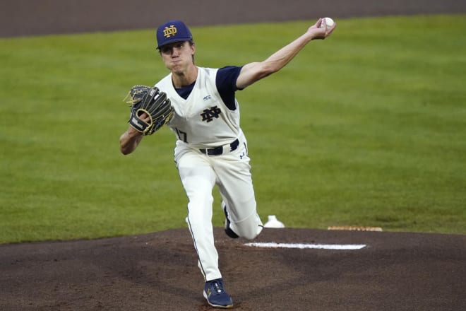 Notre Dame Fighting Irish baseball pitcher Aidan Tyrell