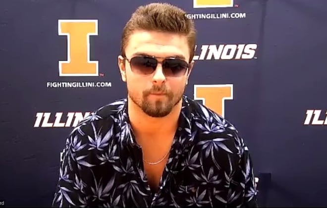 Illinois tight end Luke Ford spoke to the media via Zoom on Thursday. 