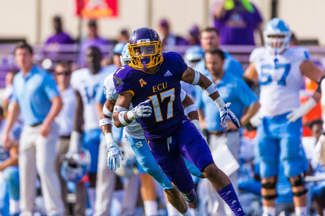 ECU secondary defender Warren Saba has the ability to play at field corner or at linebacker and says that so far he is enjoying the Pirate football system under new head coach Mike Houston.