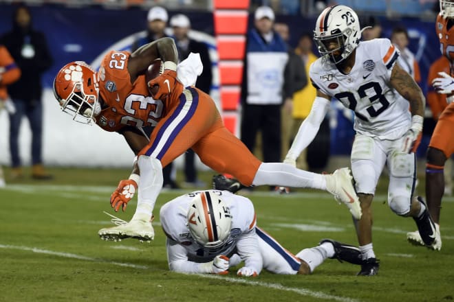 Former Clemson running back Lyn-J Dixon has entered the transfer portal for the third time in the past year.