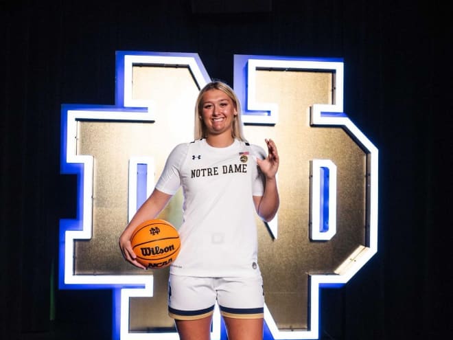Five-star forward Leah Macy on Monday became the first verbal commitment in the 2025 class for the Notre Dame women's basketball team.