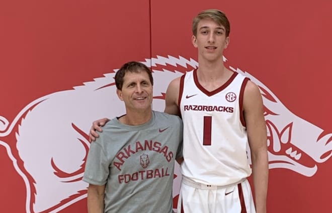 6-6 Morrilton wing Joseph Pinion and Eric Musselman on an unofficial visit in 2019.