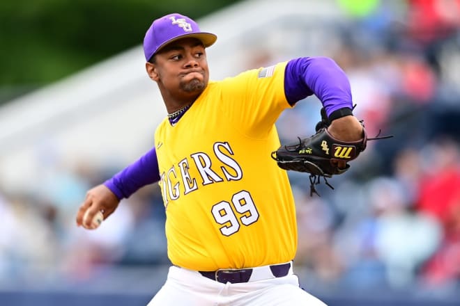 LSU's Christian Little had his best game of the season as a starting pitcher, lasting 5.1 innings and allowing three runs in Sunday's win at Ole Miss 