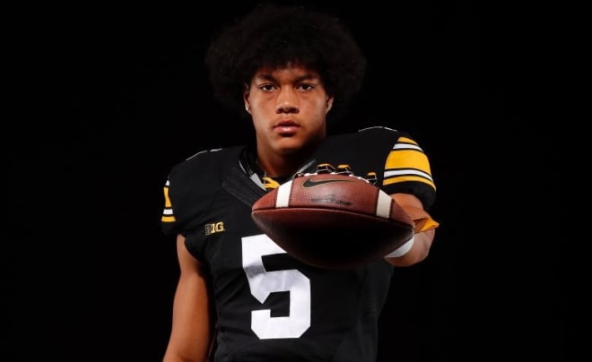 Defensive back Dane Belton committed to the Iowa Hawkeyes today.