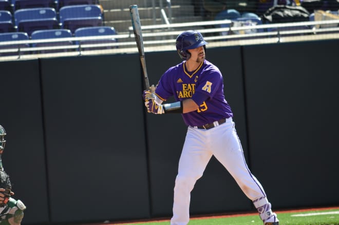 Travis Watkins' grand slam & Charlie Yorgen's three-run bomb lift ECU to a 10-7 win over Charlotte.