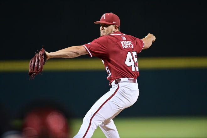 Kevin Kopps earned a four-inning save Saturday against Nebraska.