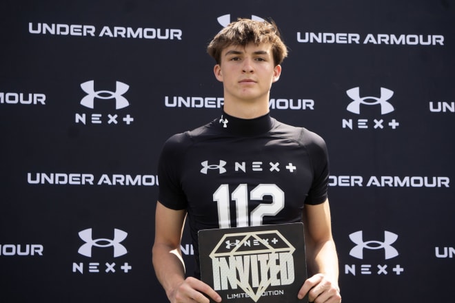 2025 4-star Tennessee QB commit George MacIntyre at the 2024 UA Next Camp on April 14, 2024.