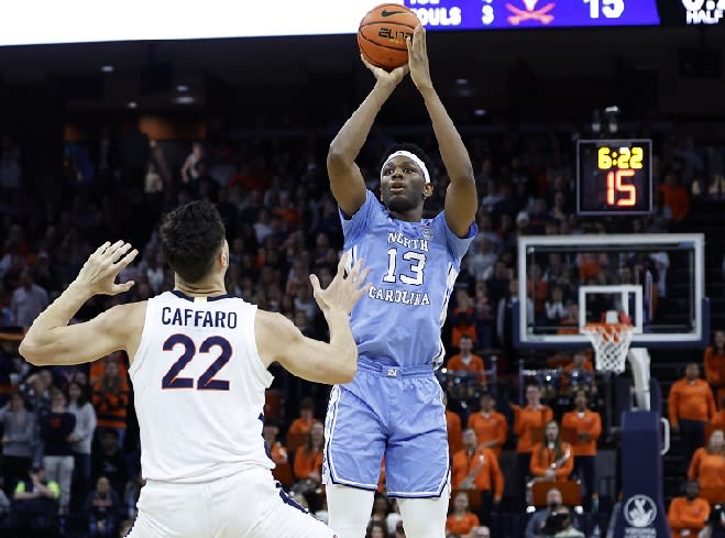 UNC forward Jalen Washington played 46 of his 113 minutes in a two-game stretch in January.