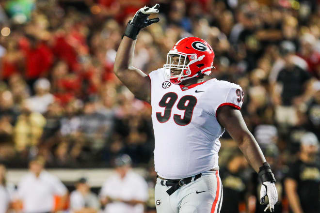 Jordan Davis figures to play a big role in Saturday's game against Florida. (Chamberlain Smith/UGA Sports Communications)