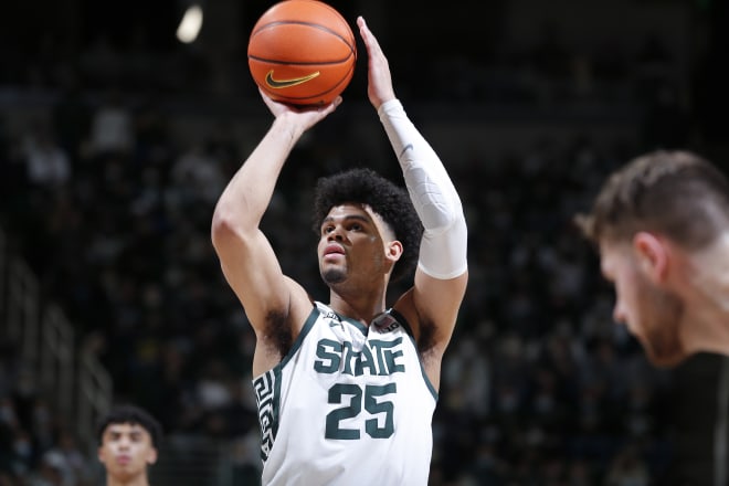 Malik Hall will be a key for Michigan State in it's rematch with Wisconsin. 