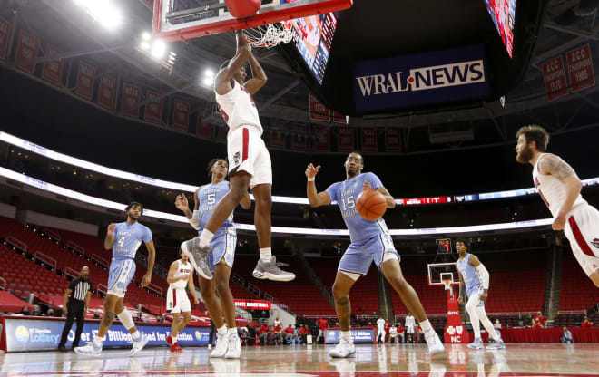 NC State Wolfpack basketball center Manny Bates
