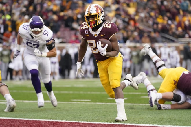 Mo Ibrahim and Minnesota rushed for 302 yards and 4 touchdowns against Northwestern last fall.