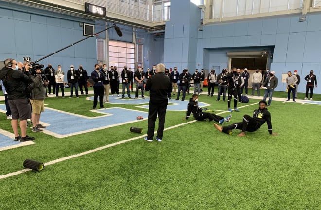 UNC held its Pro Day on Monday, and here are the players' results plus interviews afterward.