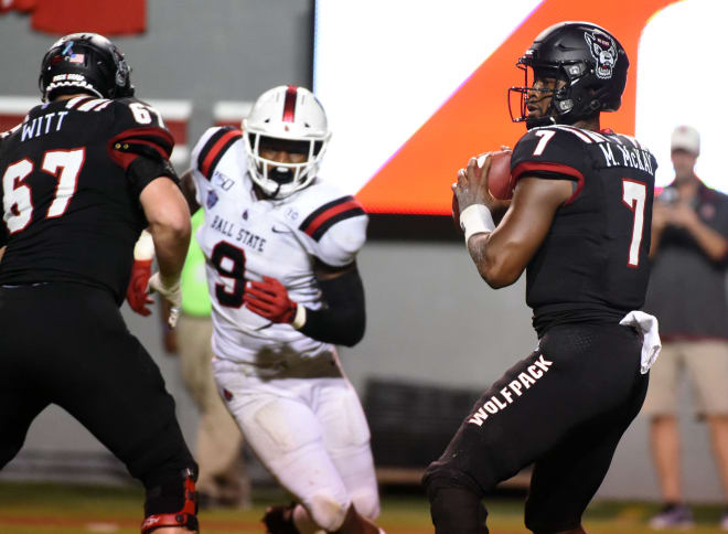 NC State redshirt sophomore quarterback Matthew McKay threw for 175 yards and also rushed for 24 yards and two scores.
