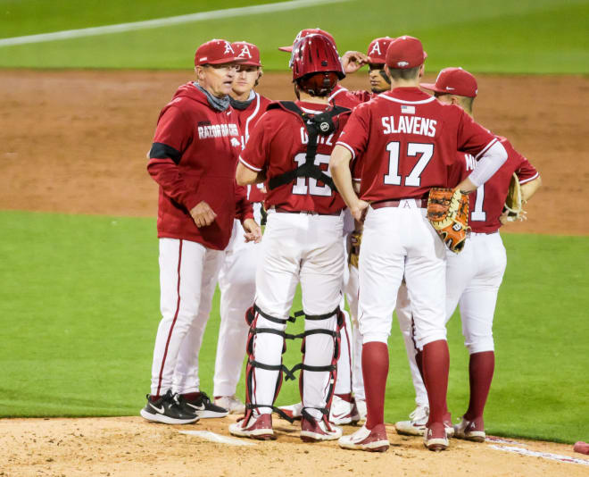 Follow along as Arkansas and South Carolina play a doubleheader Friday.