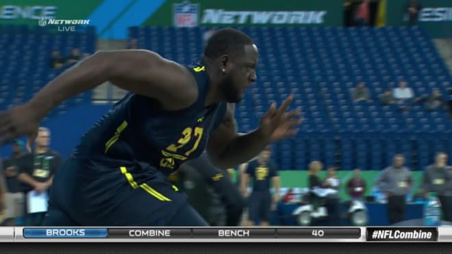 Screen Grab from the NFL Network - 6-foot-6, 322 pound Cam Robinson ran an impressive 40-time on Friday