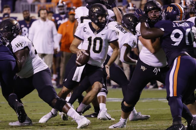 The UVa defense was unable to disrupt Sam Hartman and the Wake Forest offense on Friday night.