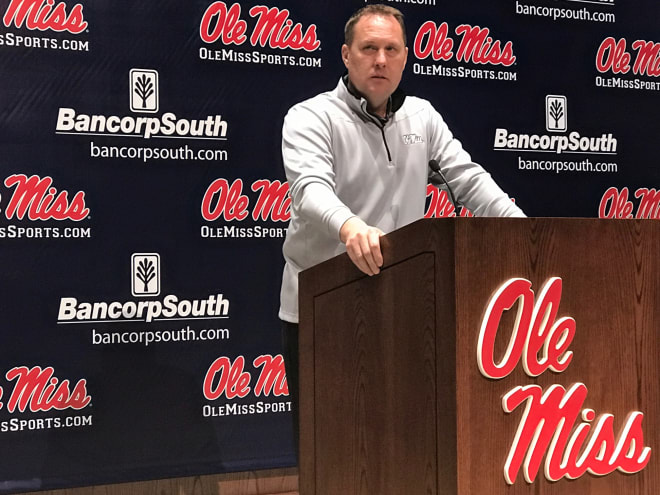 Ole Miss coach Hugh Freeze meets with the media on Wednesday to discuss the Rebels' 2017 recruiting class. 