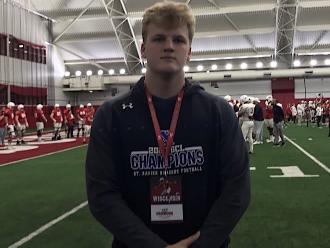 Sophomore defensive end Ted Hammond visited Wisconsin on Saturday. 
