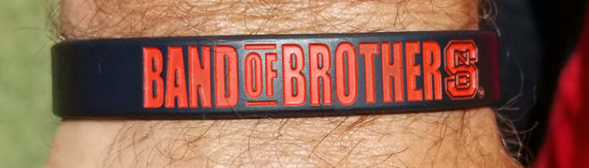 The Band of Brothers bracelet that NC State's offensive linemen wear. 
