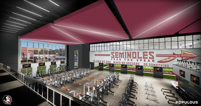 New weight room in the Football Operations Building.
