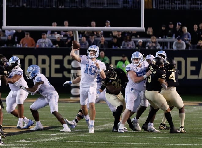 As a redshirt freshman last fall, UNC QB Drake Maye was named ACC Player of the Year. 