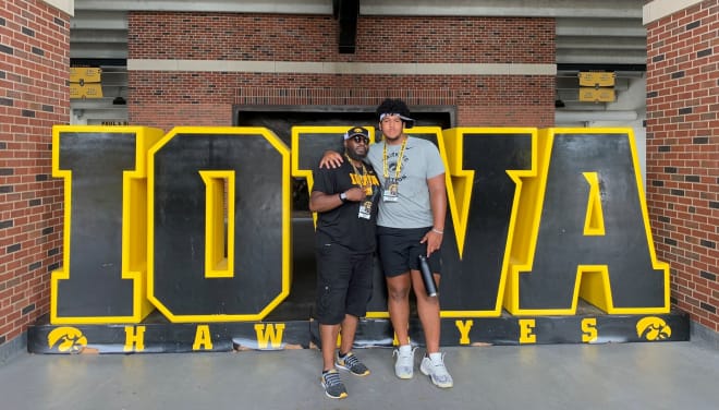 Class of 2023 in-state offensive lineman Kadyn Proctor was at the Hawkeye Tailgater today.