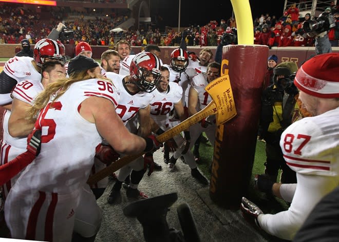 Wisconsin (pictured) and Minnesota battle annually for Paul Bunyan's Axe.