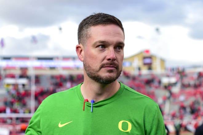 Oregon coach Dan Lanning will likely be a target for A&M (USA Today Sports Images)