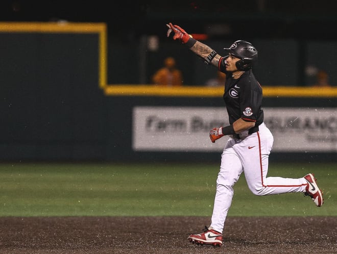 Clayton Chadwick rounds the bases on his ninth-inning home run.