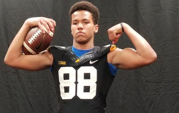 Class of 2021 defensive end T.J. Bollers attended Iowa's junior day on Sunday.