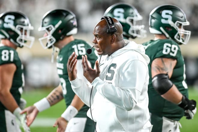 Michigan State head coach Mel Tucker