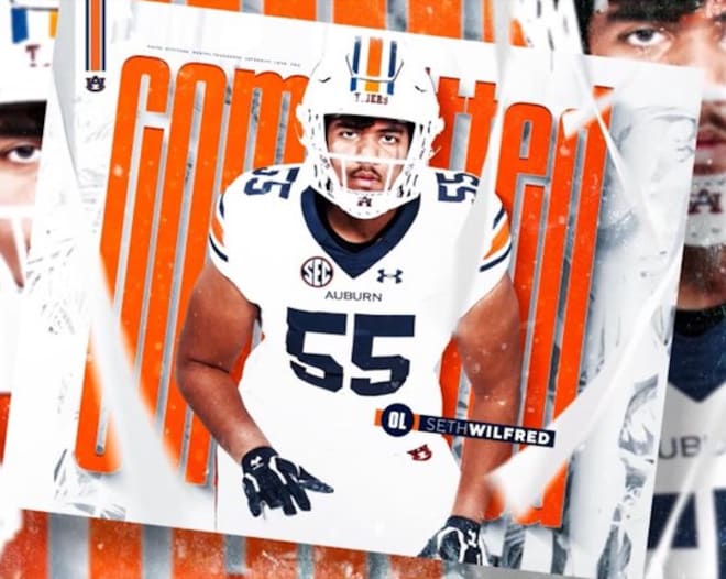 Seth Wilfred announced his commitment to Auburn Monday.