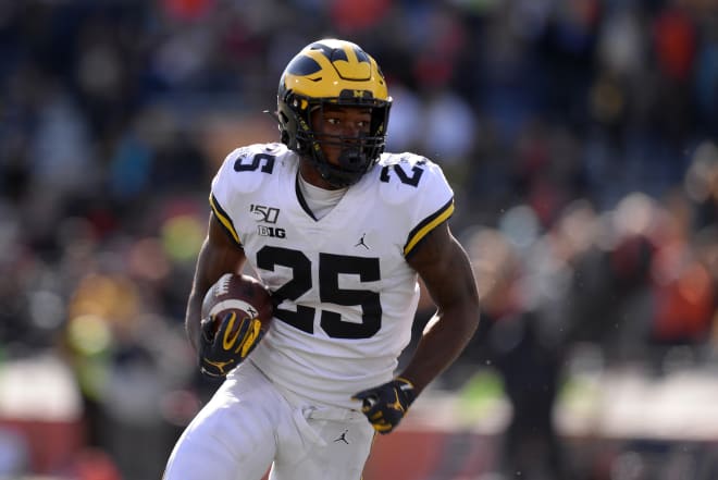 Michigan Wolverines football redshirt sophomore running back Hassan Haskins is one of U-M's best short-yardage backs.