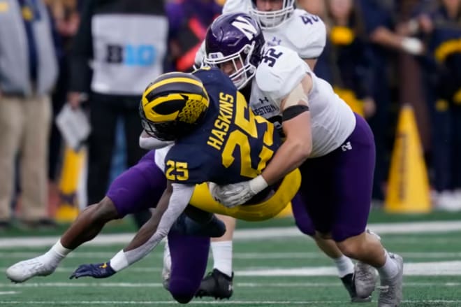 Captain Bryce Gallagher is Northwestern's leading returning tackler, with 89 in 2021.