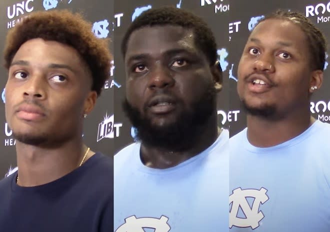 Tar Heels Antoine Green, Ed Montilus, and Jahvaree Ritzie discuss their games, fall camp, and more.