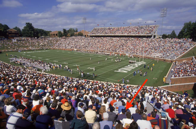 The Franklins spent many afternoons like this one in 1995 as the Cavaliers beat Wake 35-17. 