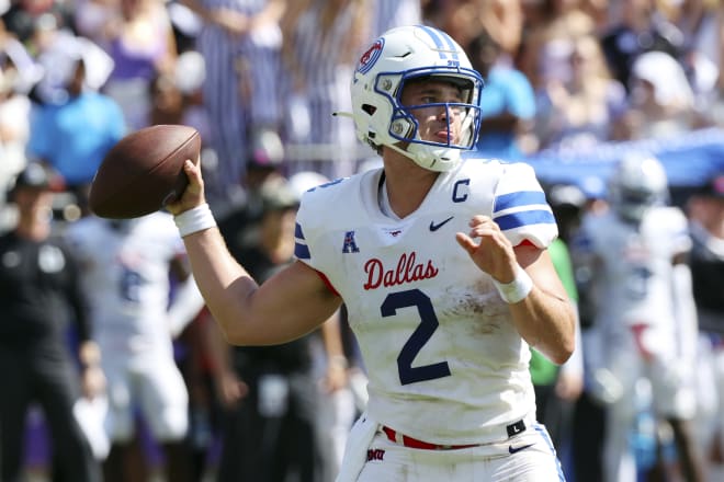 SMU quarterback Preston Stone.