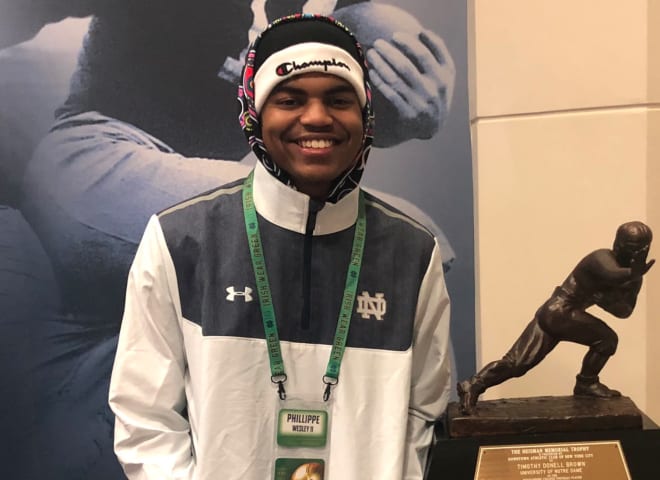 Phillippe Wesley had a great visit to Notre Dame on Saturday 