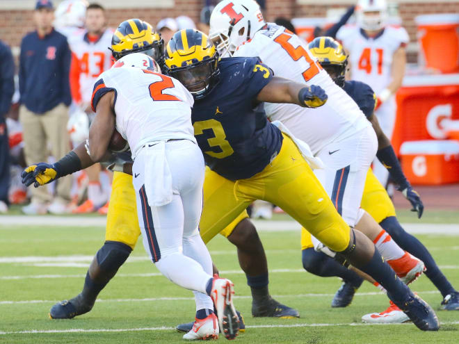 Rashan Gary was the No. 1 pick in the spring game draft. 