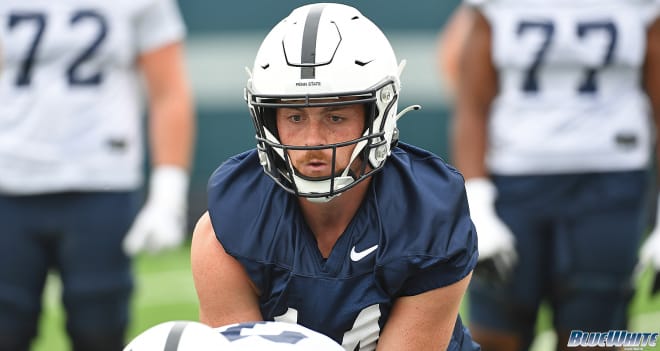 Penn State Nittany Lions quarterback Sean Clifford at practice this preseason.