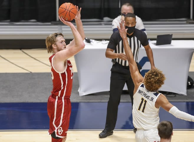 Brady Manek is the tallest player in Big XII history to convert 200 three-pointers in a career.