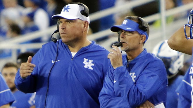 Kentucky offensive line coach John Schlarman and offensive coordinator Eddie Gran are challenging the Cats to get more physical this week against Missouri. 