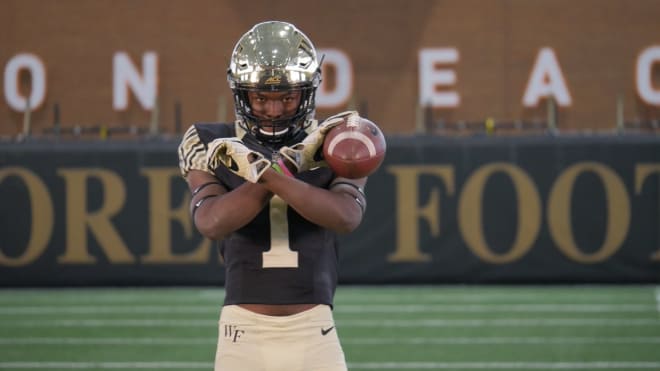 Keith poses during his official visit to Wake Forest