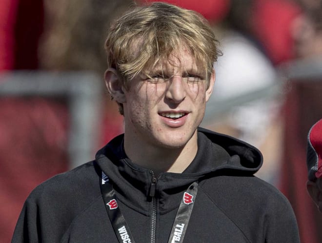 Wisconsin hosted in-state edge prospect Evan Hermann on Saturday. 