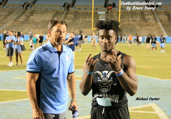 Navarre, FL, RB Michael Carter is set on his college choice, now he's working to help the Heels build the rest of the class.